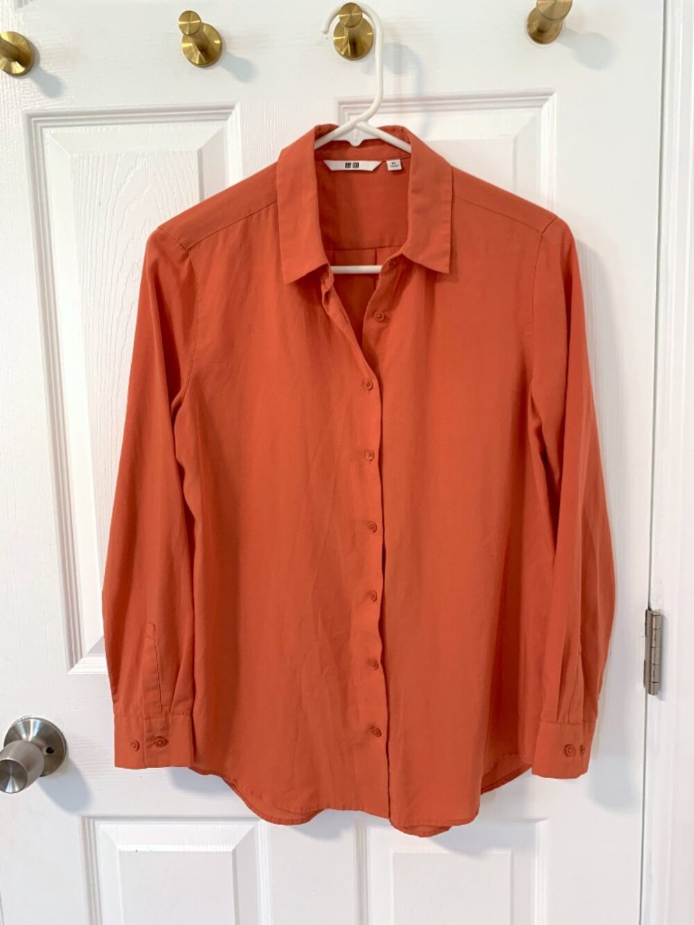 Uniqlo Coral Button Up Blouse XS